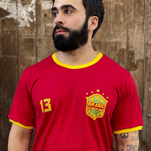 Camiseta Seleção Brasileira Vermelha