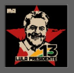 Adesivo Quadrado Lula Presidente  - 20cm x 20cm