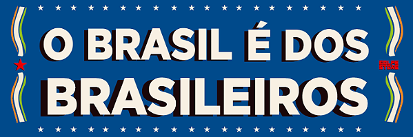 Adesivo Horizontal Brasil dos Brasileiros - 30cmx 10cm