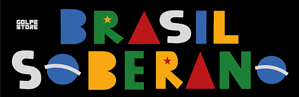 Adesivo Horizontal Brasil Soberano - 30cm x 10cm
