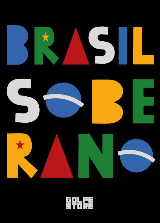 Adesivo Pequeno Brasil Soberano - 6,5 x 9,0