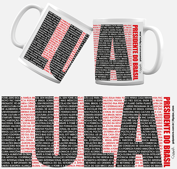 Caneca Lula Programas Sociais