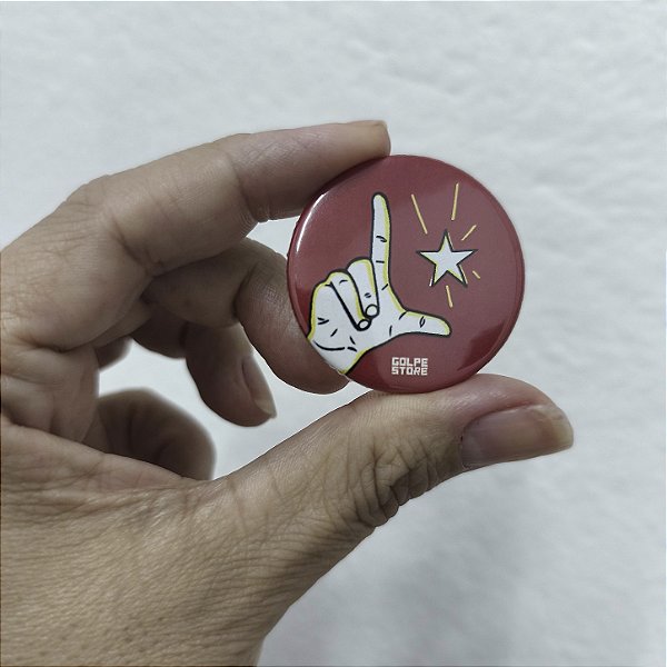 Botton Lula Faz o L - 3,5 cm diâmetro