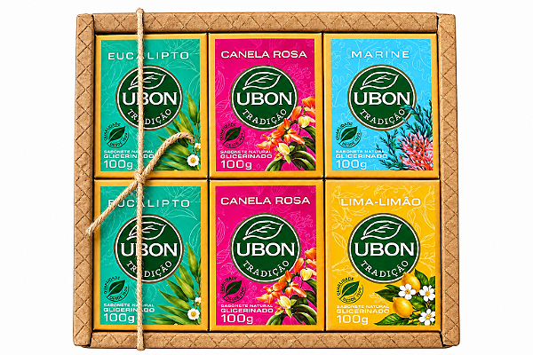 Kit com 6 Sabonetes Ubon 100g