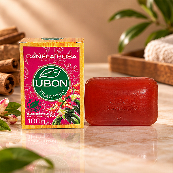 Sabonete Natural Glicerinado Ubon Canela Rosa 100g