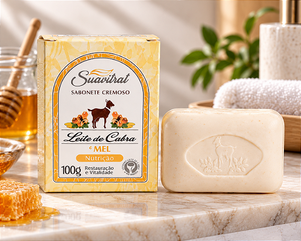 Sabonete Cremoso Suavitrat Leite de Cabra e Mel 100g