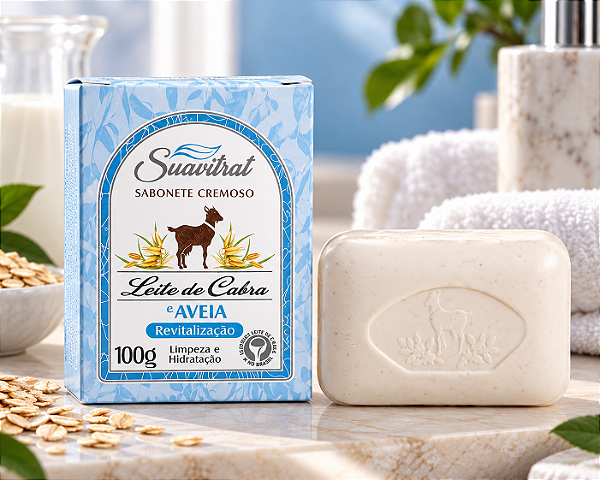 Sabonete Cremoso Suavitrat Leite de Cabra e Aveia 100g