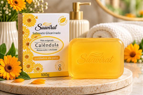 Sabonete Glicerinado Suavitrat Calêndula 100g