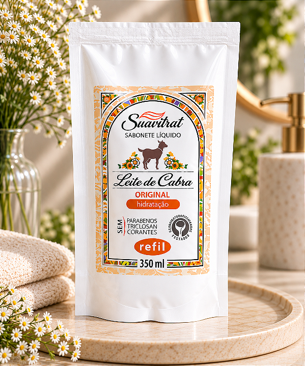 REFIL- Sabonete Líquido Suavitrat Leite de Cabra Original 350ml