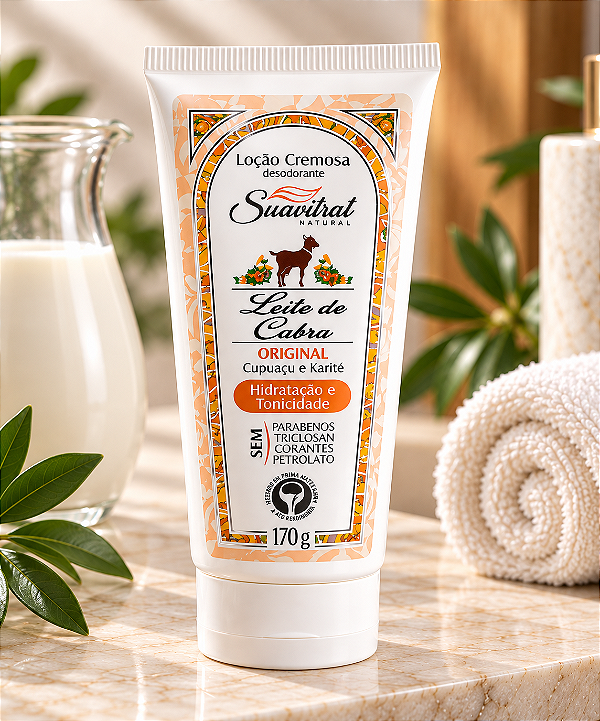 Loção Cremosa Desodorante Suavitrat Leite de Cabra Original 170g