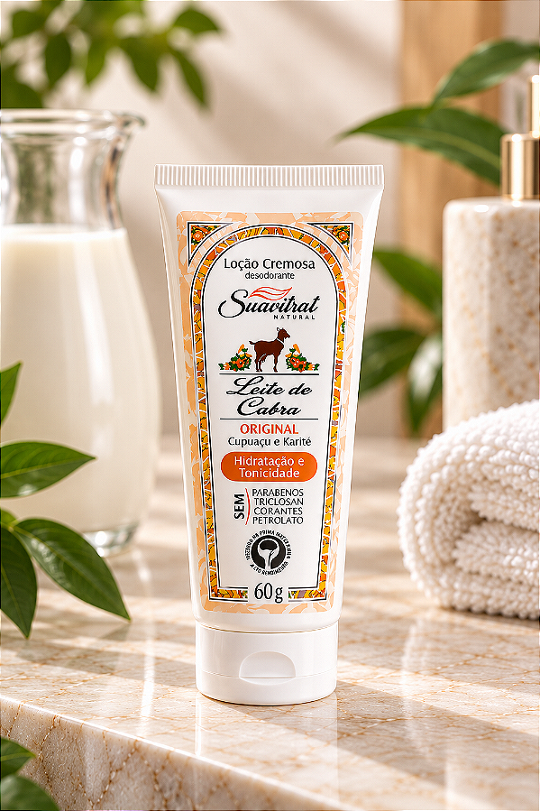 Mini Loção Cremosa Desodorante Suavitrat Leite de Cabra Original 60g