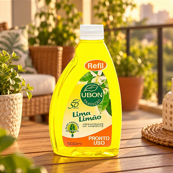 REFIL - Aromatizante de Ambiente Ubon Pronto Uso Lima Limão 500ml