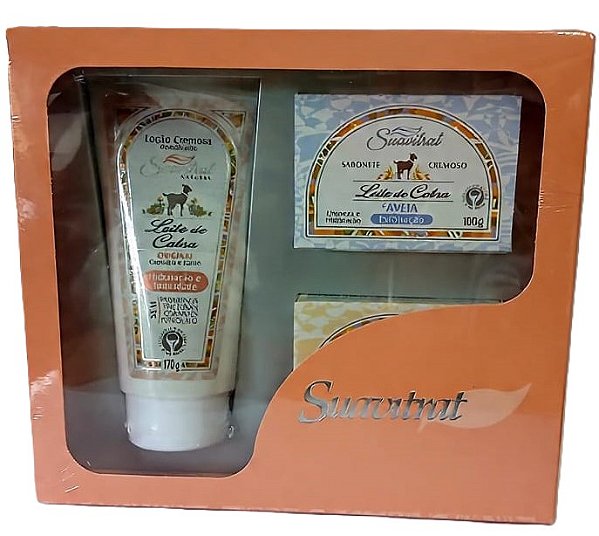 Kit Suavitrat de 2 Sabonetes e 1 Loção de Leite de Cabra Original