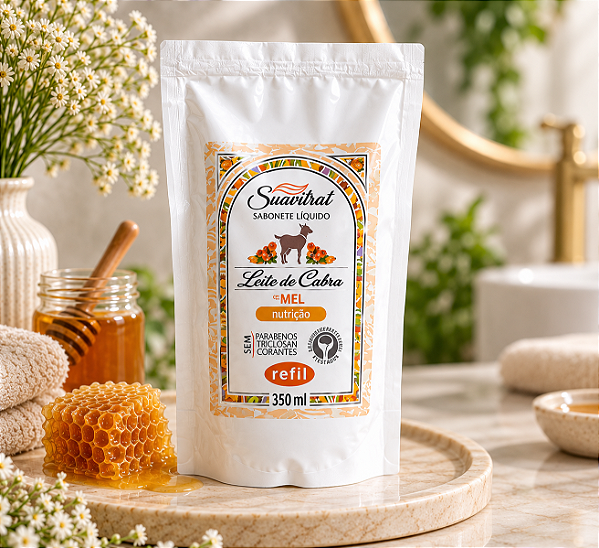 REFIL - Sabonete Líquido Suavitrat Leite de Cabra e Mel 350ml