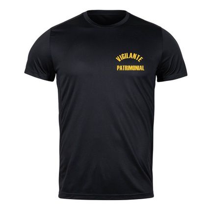 Camiseta Tática Preta Vigilante Patrimonial Segurança - Escolta