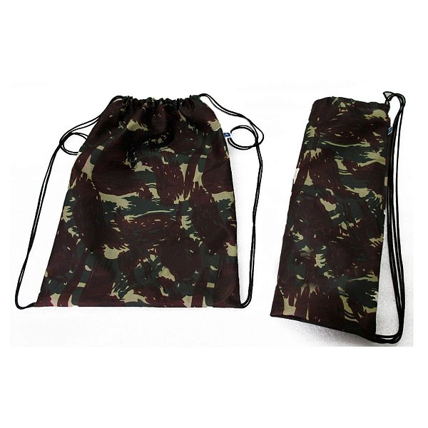 Mochila Camuflada  Tipo Saco Saquinho 30 x 20 Cm