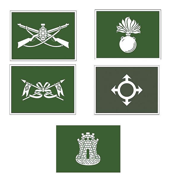 Divisa Distintivo Emborrachado Armas de Gola Militar (Padrão EB)