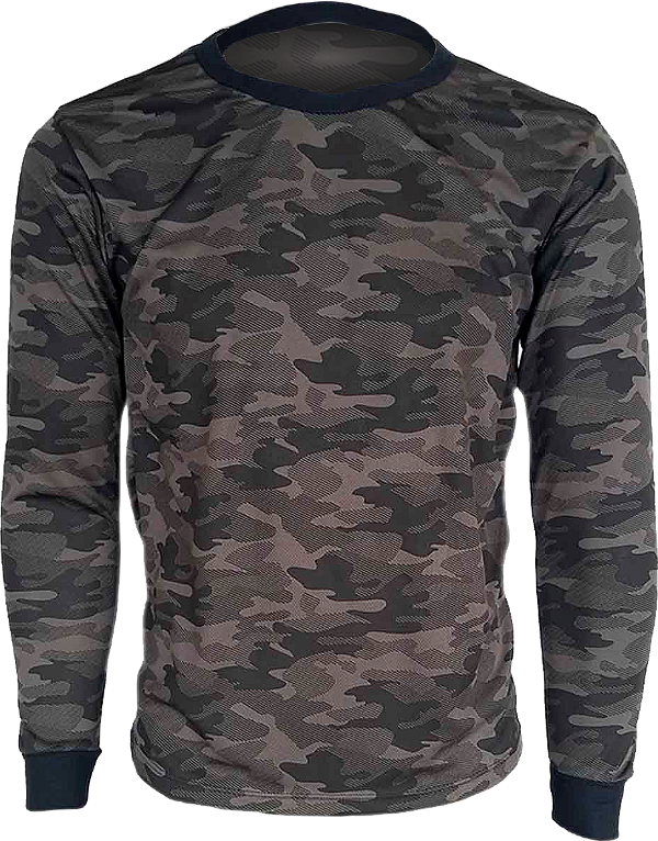 Camiseta Manga Longa Camuflado Floresta Caça Pesca Camping