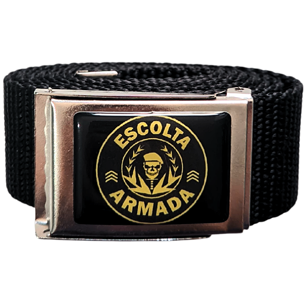 Cinto Tático Para Escoltador Escolta Armada - Resinado Preto