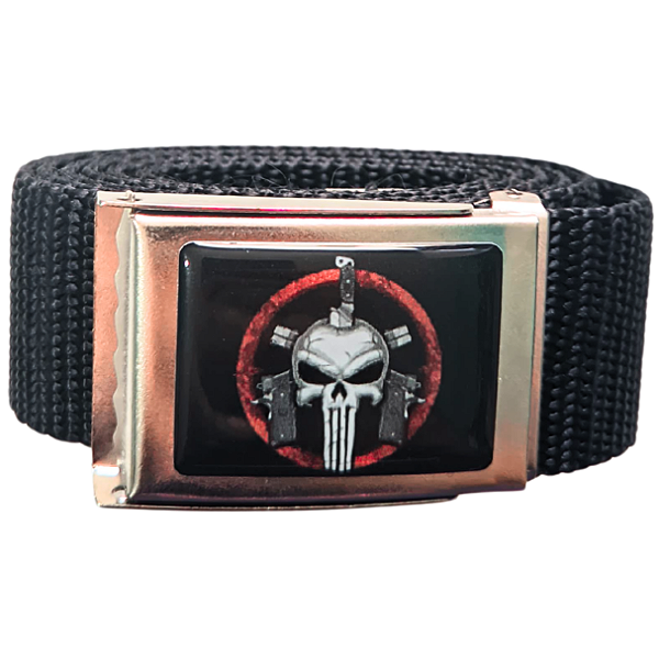 Cinto Tático Faca na Caveira Skull BOPE - Resinado Vermelho