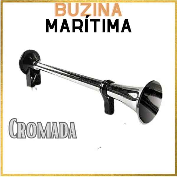 Buzina Marítima Cromada s/ Motor