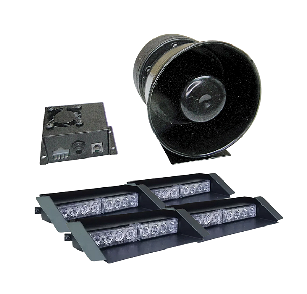Kit Sirene Profissional + Strobo Interno ( 2 PARES )