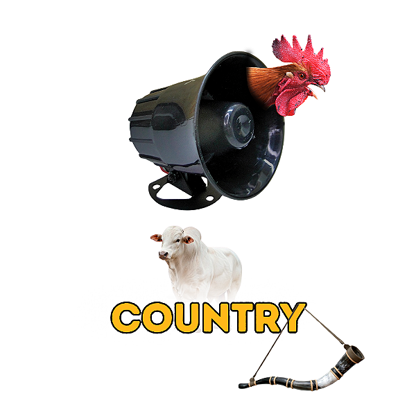 Buzina Eletrônica Country - 12 Toques Segura Peão !!!