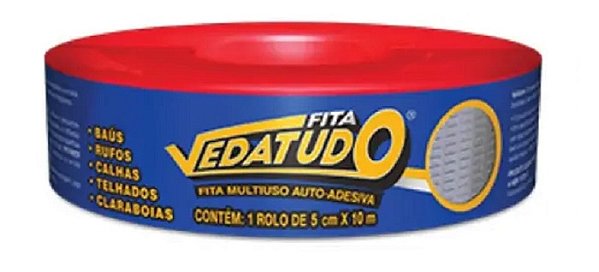 Fita Adesiva Aluminizada DRYKO 05CM X 10M Rolo Vedatudo