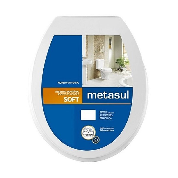 Assento Sanitario OVAL Basico SOFT Branco Metasul