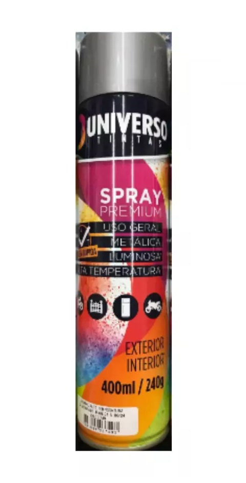 Tinta SPRAY USO Geral Aluminio Metalico 400ML Universo