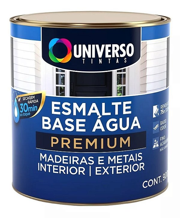 Esmalte Base Agua Premium Acetinado 900ML Branco Universo
