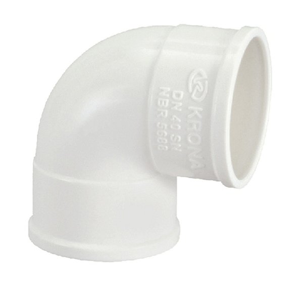 Joelho Esgoto 40MMX90 Krona UN 0616