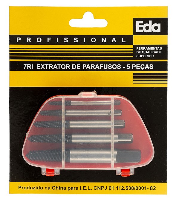 Extrator de Parafusos 5 Peças UNID EDA 7RI