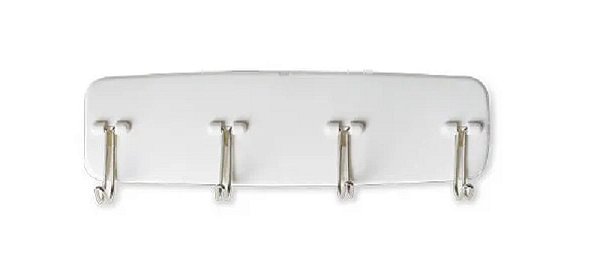 Gancho Adesivo Plastico Branco Grande Secalux 231300