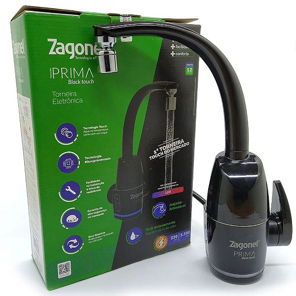 Torneira Eletronica Prima BLACK 5.500WX220V Zagonel
