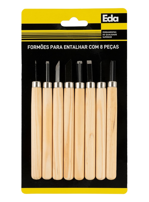 Formao para Entalhar Madeira KIT 8 Peças EDA 6XQ