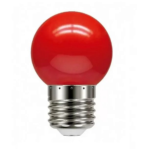 Lampada LED Bolinha Vermelha Bivolt 3W E-27 UP LED