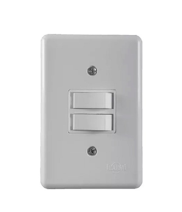 Interrup 2 TC Paralelas C/PLACA Branca Ilumi 2024