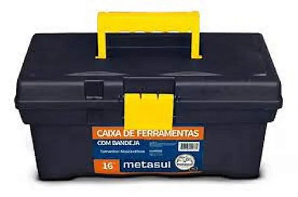 Caixa Ferramentas Plastica 16 POL Standard Metasul