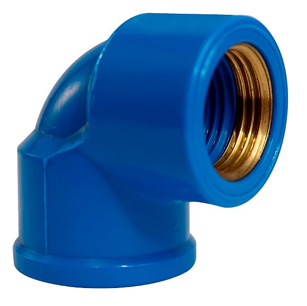 Joelho Azul SOLD C/BUCHA Latao 90º 25MMX1/2 Multilit UN 12.901
