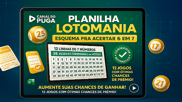 Planilha Lotomania - Esquema pra Acertar 6 em 7