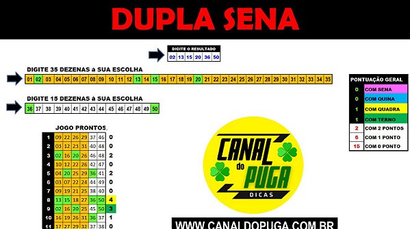 Planilha Dupla Sena - Esquema Padrão de 35 Dezenas