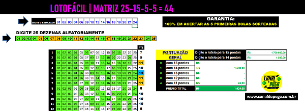 Planilha Lotofácil: Acerte 5 Dezenas Garantidas e Aumente Suas Chances