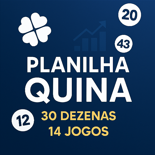 Planilha Quina | Fechamento Reduzido de 30 Dezenas em 14 Jogos