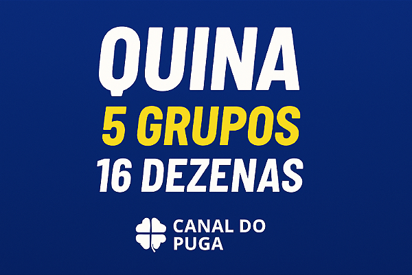Planilha Quina - Jogue com 5 Grupos de 16 Dezenas