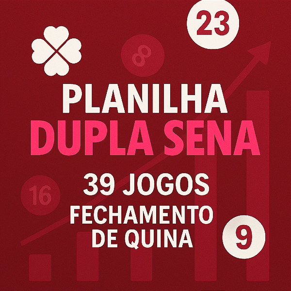 Planilha Dupla Sena - Esquema com 39 Jogos de 7 Numeros