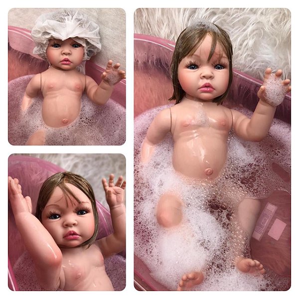 Bebe Reborn Loira Silicone Barata Boneca Bolsa Princesa Valentina Reborn Bebe Reborn Bonecas Realista Em 12 X Sem Juros E Frete Gratis