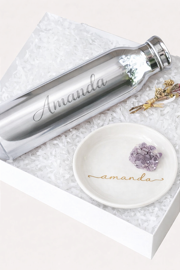 GIFT BOX ROSE | GARRAFA TÉRMICA | PORTA-JOIAS | PERSONALIZADOS