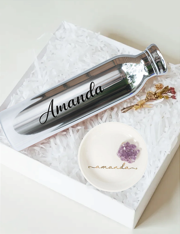 GIFT BOX ROSE | GARRAFA TÉRMICA | PORTA-JOIAS | PERSONALIZADOS