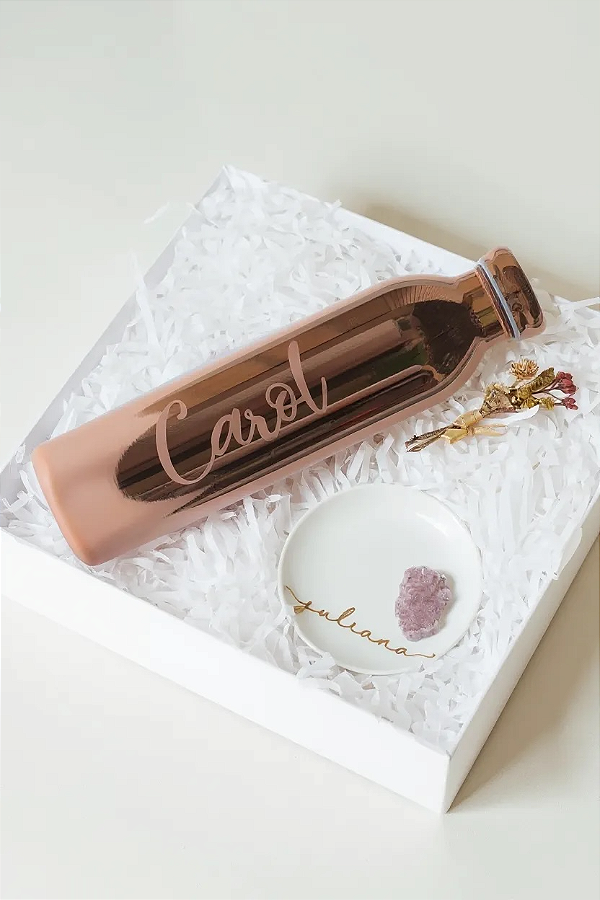 GIFT BOX ROSE | GARRAFA TÉRMICA | PORTA-JOIAS | PERSONALIZADOS